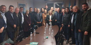 Επαφές της γραμματέως της ΝΔ Μαρίας Συρεγγέλα στην Τρίπολη