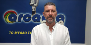 Ο Πρόεδρος του Εμπορικού Συλλόγου Τρίπολης, Παναγιώτης Πιτερός, στον arcadia 93.8