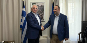 Συνάντηση Δημάρχου Γορτυνίας με τον Γενικό Γραμματέα Αυτοδιοίκησης Σάββα Χιονίδη