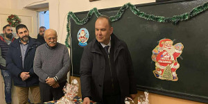 Στην κοπή της πρωτοχρονιάτικης πίτας του Εξωραϊστικού και Εκπολιτιστικού Συλλόγου Βυζικίου ο δήμαρχος Γορτυνίας