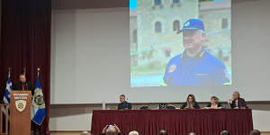 Ο Δήμαρχος Γορτυνίας στην παρουσίαση του βιβλίου του Διοικητή Πυροσβεστικών Υπηρεσιών Αρκαδίας