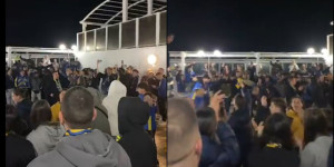 Το πάρτι των οπαδών του ASTERAS AKTOR στο πλοίο προς το Ηράκλειο (vid)