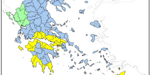 Ο χάρτης πρόβλεψης κινδύνου πυρκαγιάς για τη Δευτέρα (01/09)